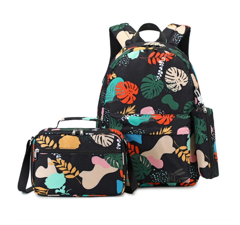 3 in 1 Fashion Children′ S School Bag Set Polyester Outdoor Hiking Hiking Backpack Wholesale Customized Printing Leisure Backpack.