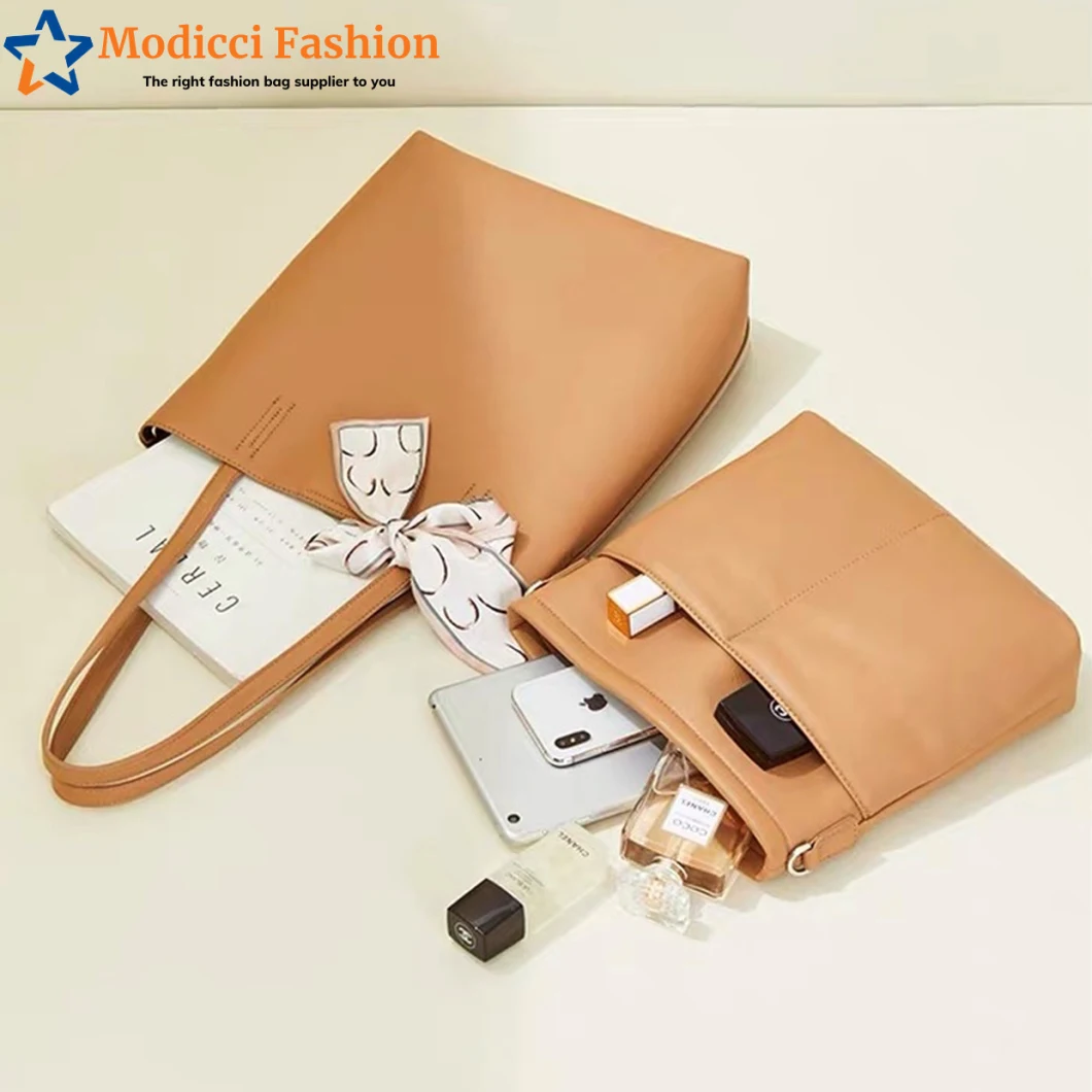 New Handbag Bags Factory in Stock PU Leather Designer Fashion Lady Bags with Scarf Decoration Shoulder Crossbody Bag Ladies Women Hobo Bags Small MOQ