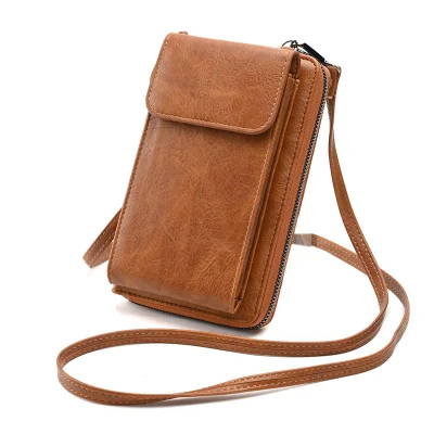 小さなショルダーバッグ、女性用携帯電話財布、女性用ファッションレザー財布、財布、携帯電話バッグ